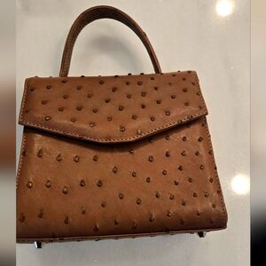 Ostrich Bag Tan color